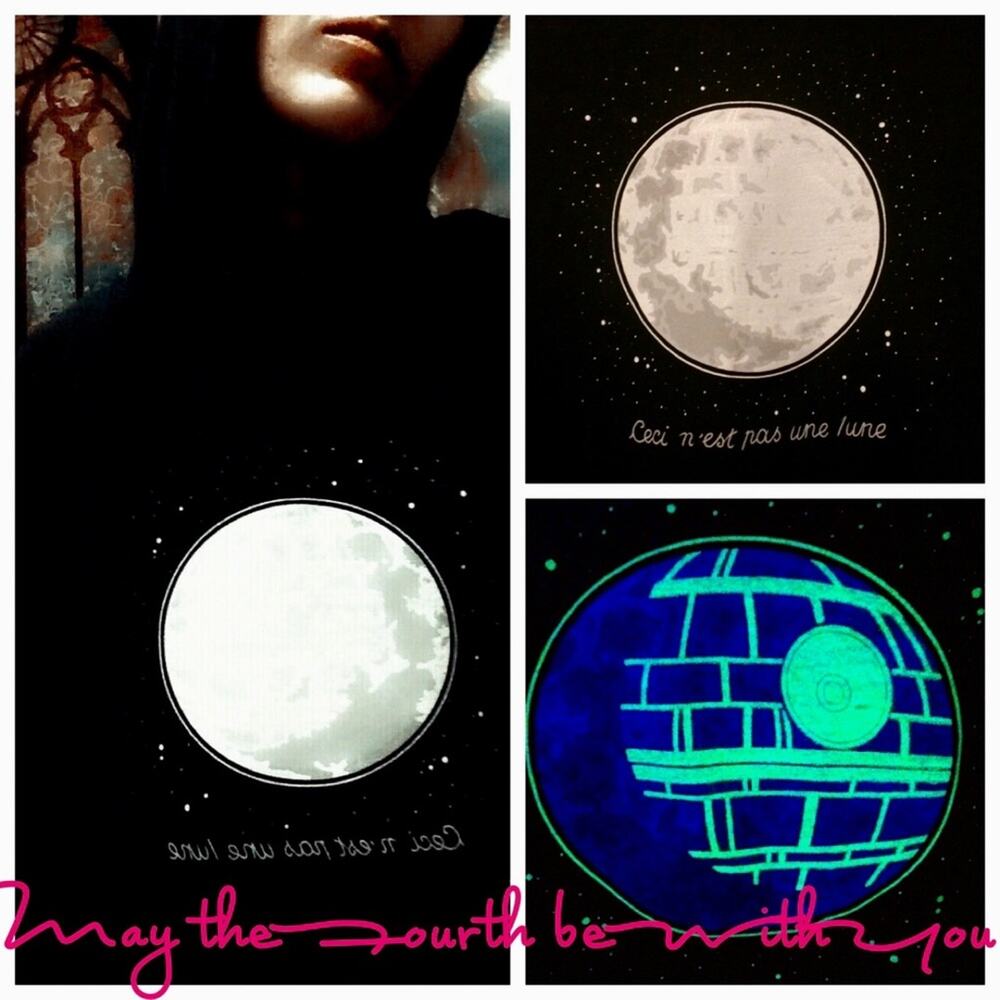 STAR WARS UNISEX ‘THATS NO MOON’ DEATH STAR HOODIE SWEATSHIRT SIZE SMALL - Picture 4 of 9